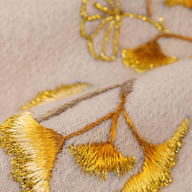 Handmade Suzhou Embroidery Wool Cashmere Scarf Shawl for Women 200x38cm - Image 12