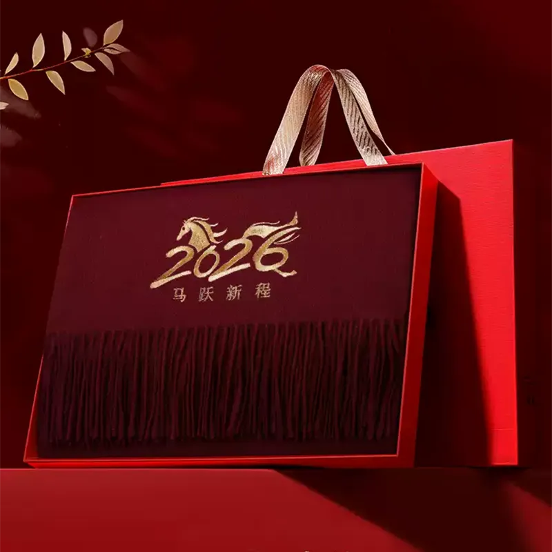 Luxury Embroidered Wool Cashmere Scarf – 2026 Galloping Grace - Image 2