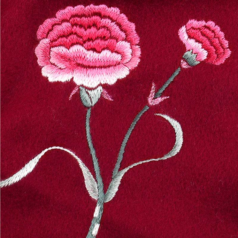 Handmade Suzhou Embroidery Wool Cashmere Scarf Shawl for Women 200x38cm - Image 12