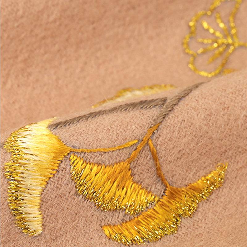 Handmade Suzhou Embroidery Wool Cashmere Scarf Shawl for Women 200x38cm - Image 5