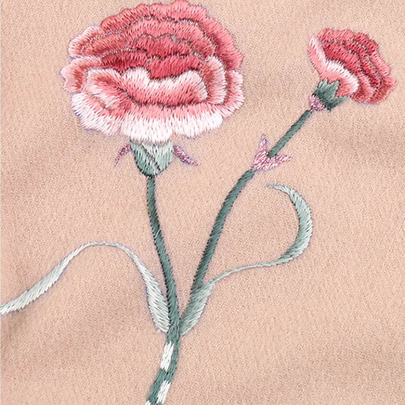 Handmade Suzhou Embroidery Wool Cashmere Scarf Shawl for Women 200x38cm - Image 25