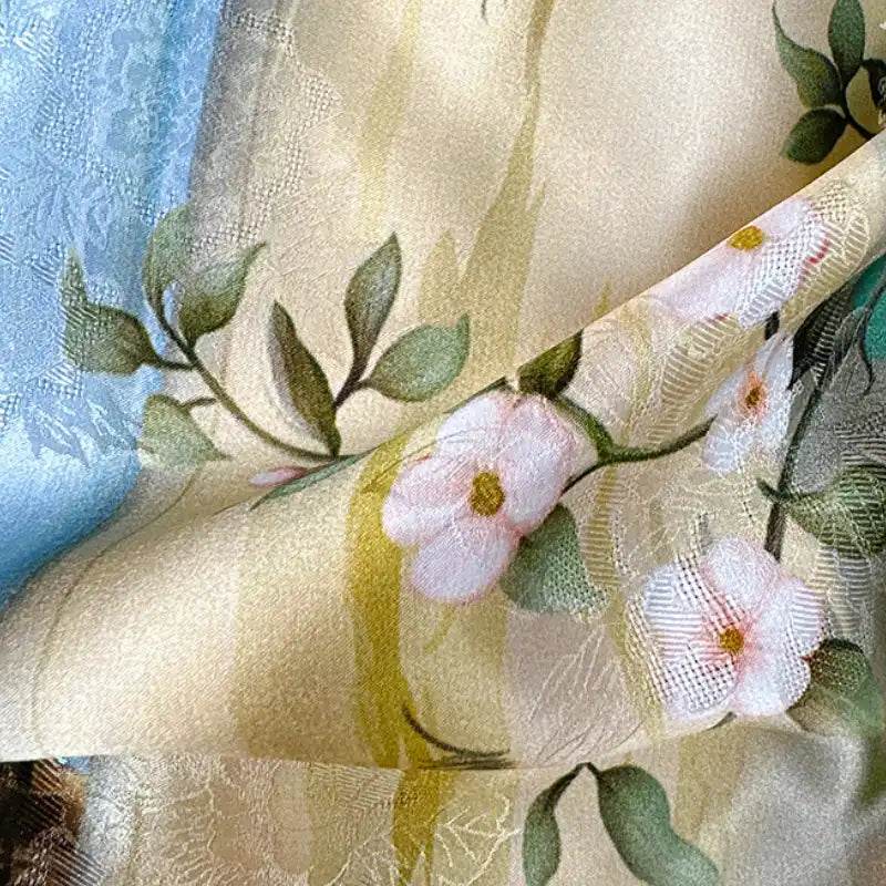 Mulberry Silk 14 Momme Square Scarf Boathouse 108x108 cm - Image 8