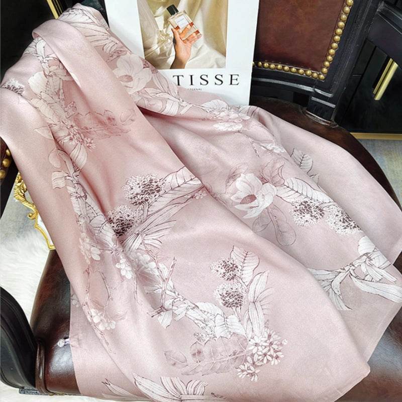 Mulberry Silk 14 Momme Scarf Double-Sided Buckle 175x53 cm - Image 5