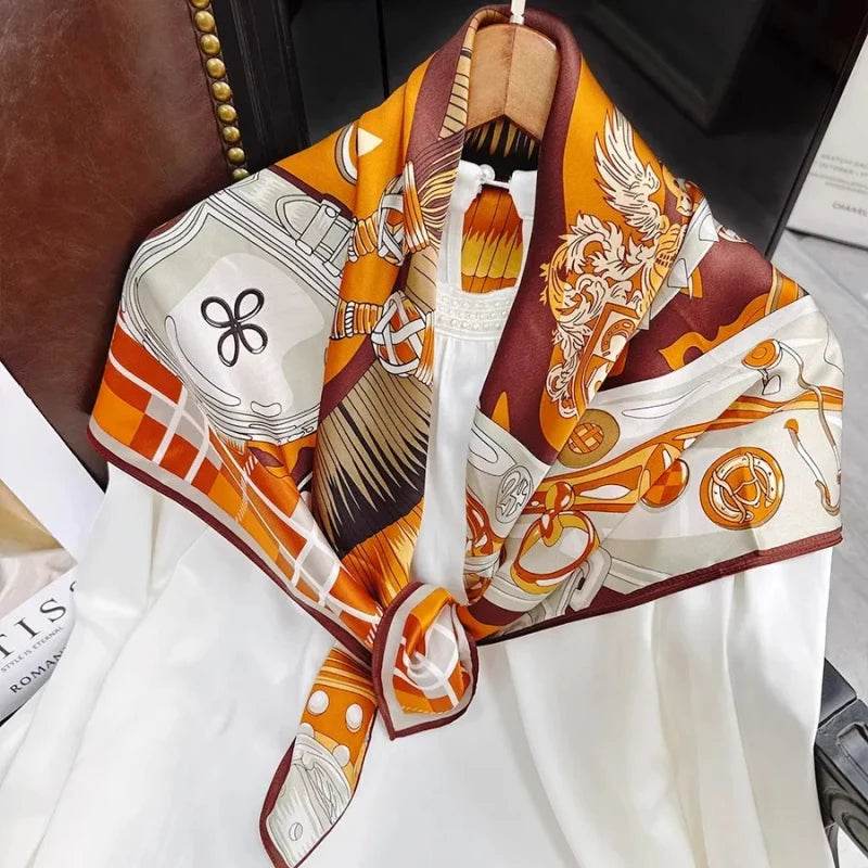 Mulberry Silk 14 Momme Silk Square Scarf 88x88 cm - Image 3