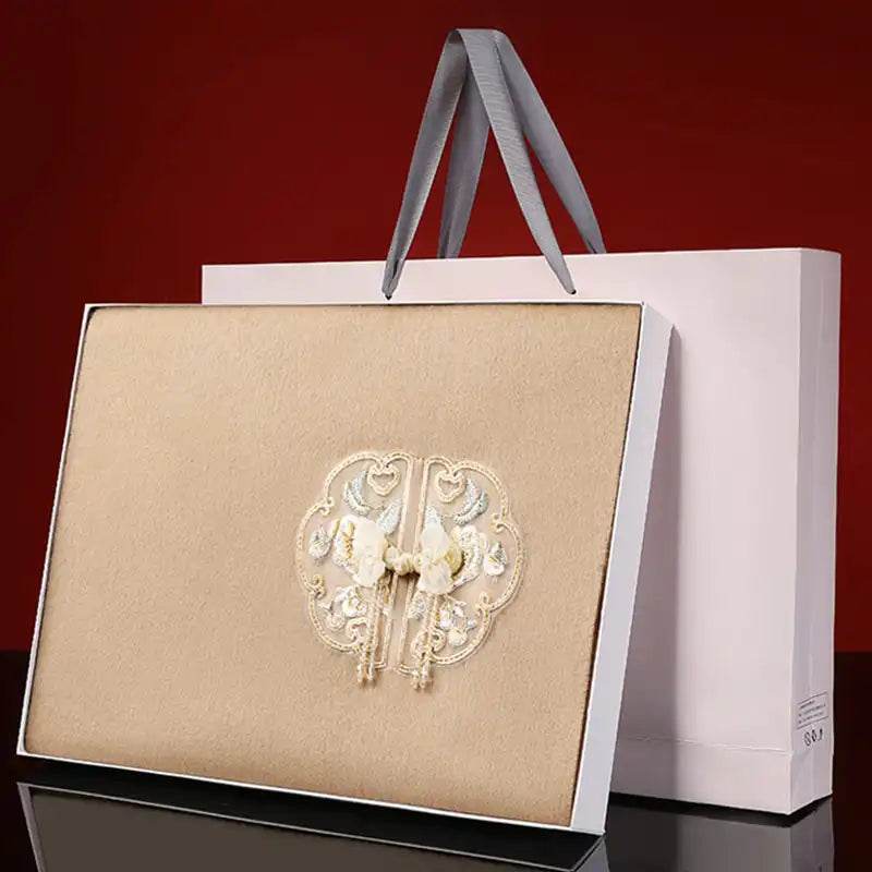 Handcrafted Embroidery Premium 100% Wool Scarf Shawl Beaded Fringe 180x30cm - Image 4