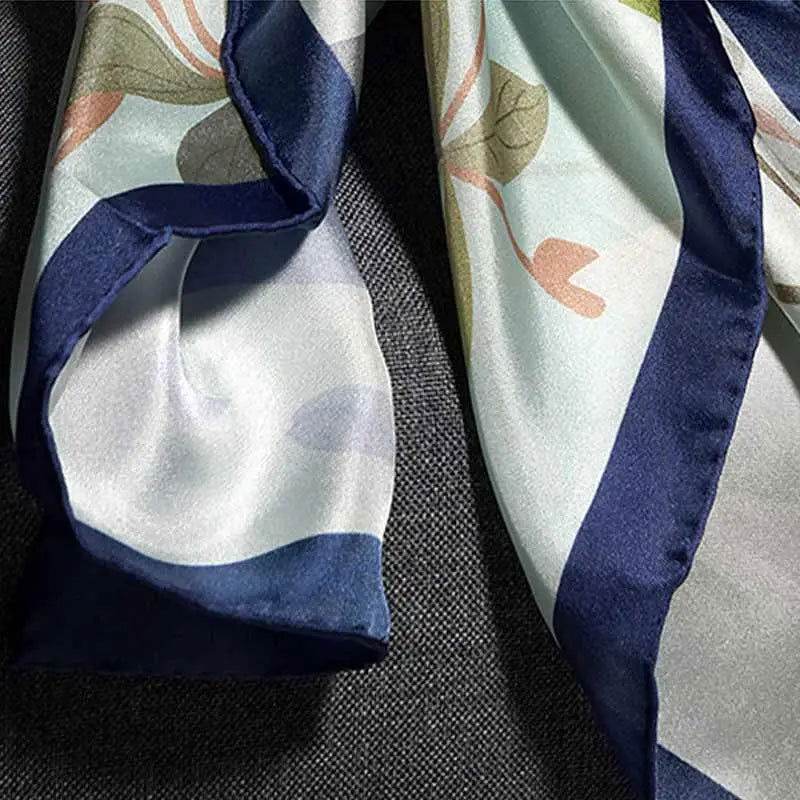 Mulberry Silk Elegant Floral Silk Chiffon Scarf 87 x 87 cm & 175 x 107 cm - Image 4