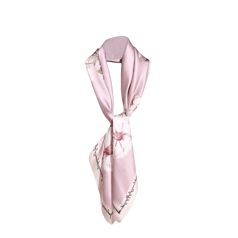 100% Mulberry Silk Floral Silk Square Scarf 90x90cm - Image 7