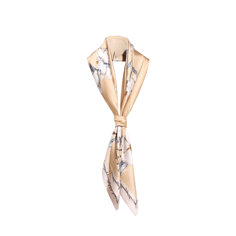 100% Mulberry Silk Floral Silk Square Scarf 90x90cm - Image 6