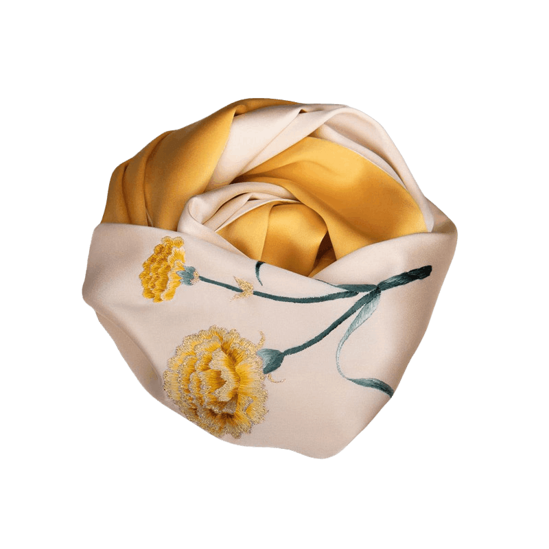 Handcrafted Suzhou Embroidery Silk Scarf 100% Mulberry Silk 155x35cm - Image 7