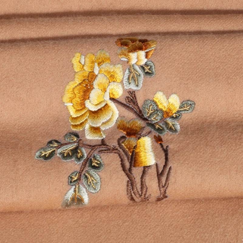 Handcrafted Su Embroidery Cashmere Scarf Warm Winter 200x70cm - Image 6