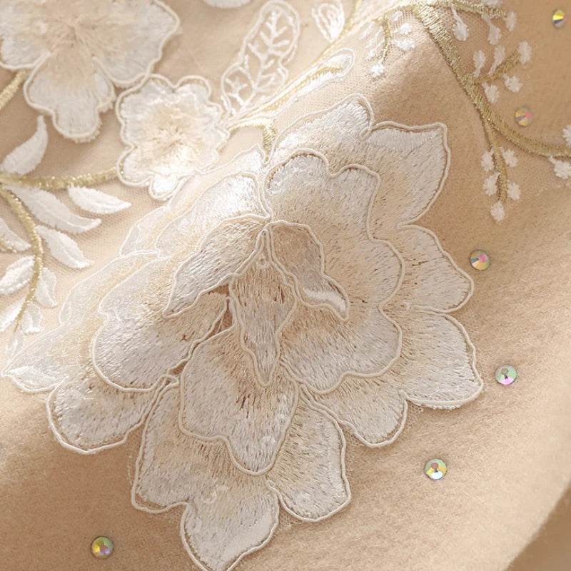 Embroidery 100% Pure Cashmere Scarf Winter Warmth 200x60 cm - Image 6