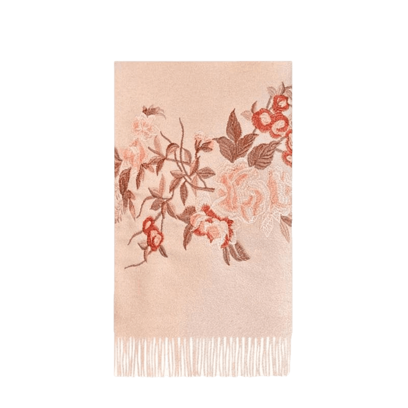 Embroidery 100% Pure Cashmere Scarf Soft and Warm 200x70 cm - Image 11