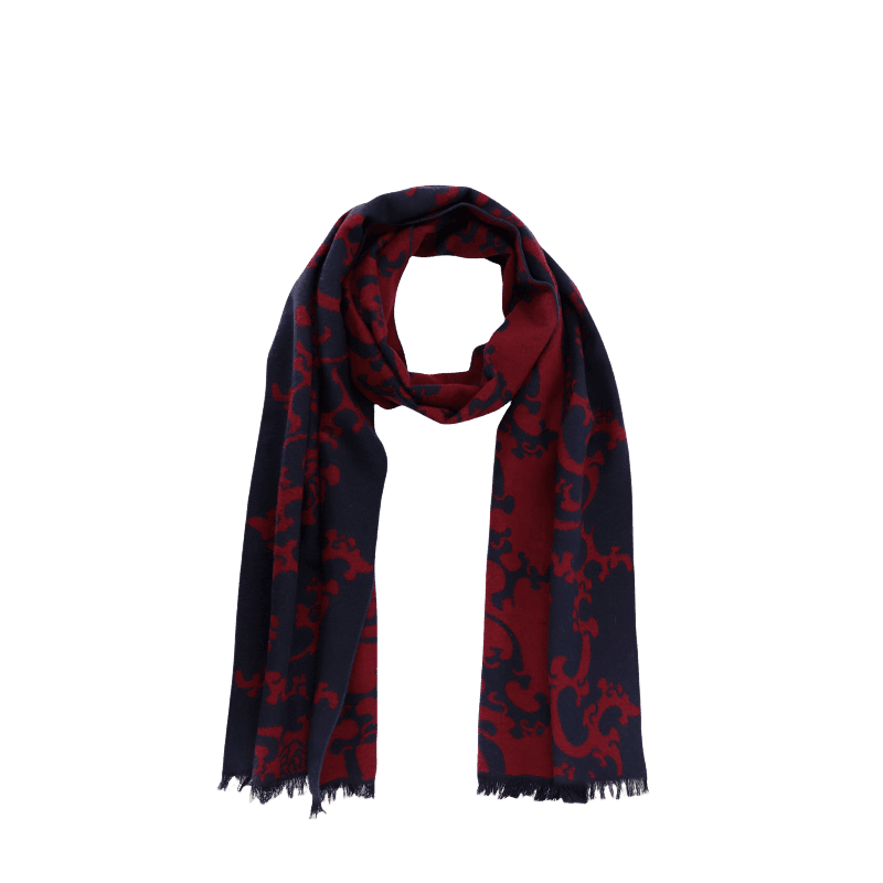 Luxurious Silk Velvet Autumn-Winter Scarf Cloud Pattern 30x180cm - Image 7