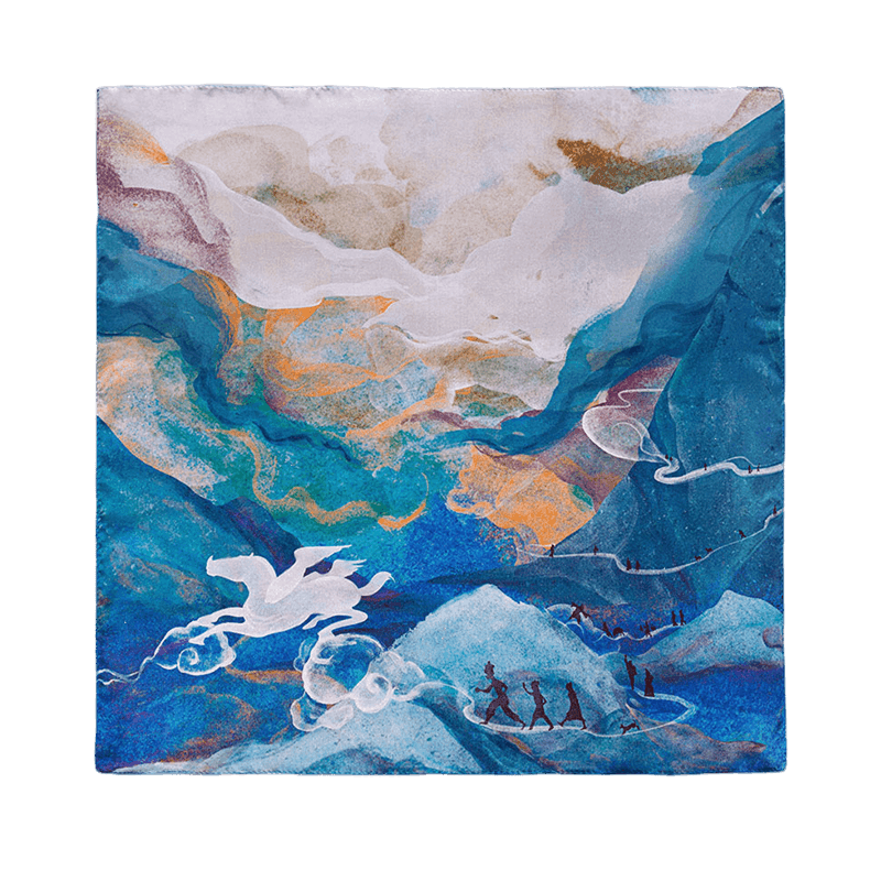 Mulberry Silk Resilience Square Silk Scarf Let Dreams Lead 53x53cm - Image 11