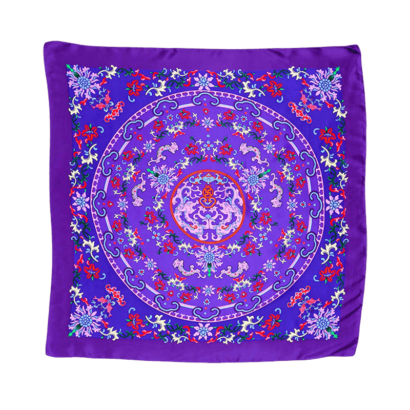 Mulberry Silk Elegant Square Scarf Fate of Fortune 90x90cm - Image 4