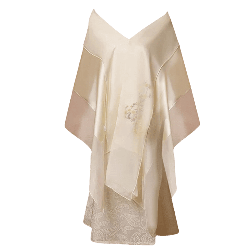 Handcrafted Su Embroidery 16 Momme Silk Scarf Shawl 190x65cm - Image 10