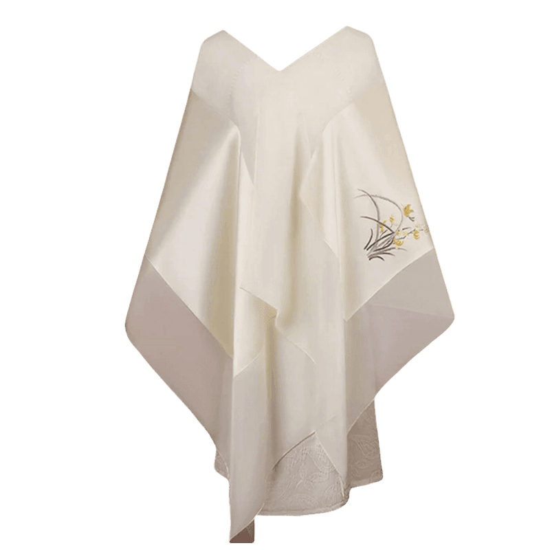 Handcrafted Su Embroidery 16 Momme Silk Scarf Shawl 190x65cm - Image 12