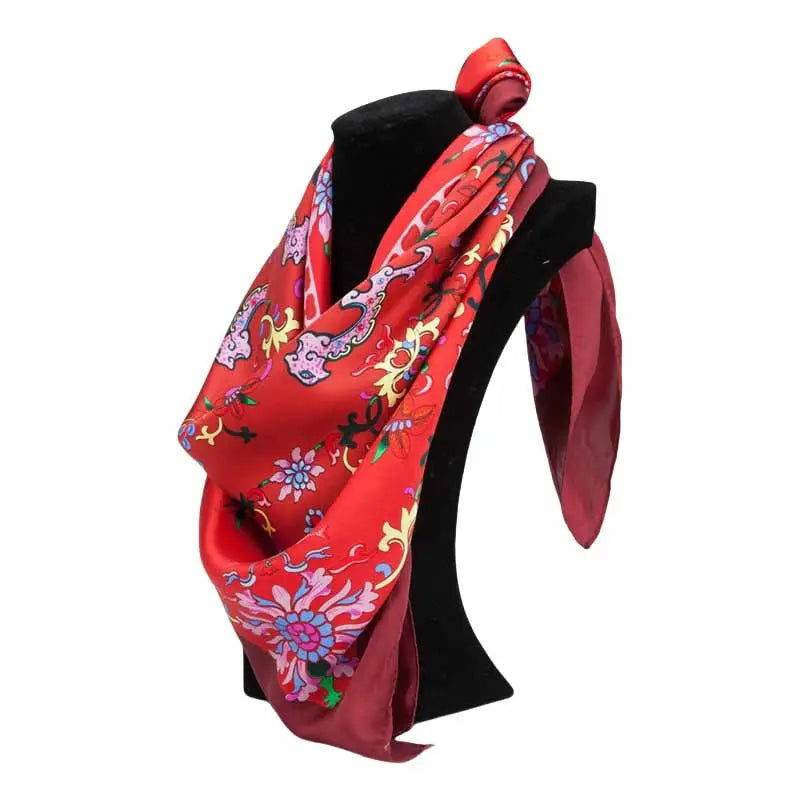 Mulberry Silk Elegant Square Scarf Fate of Fortune 90x90cm - Image 3