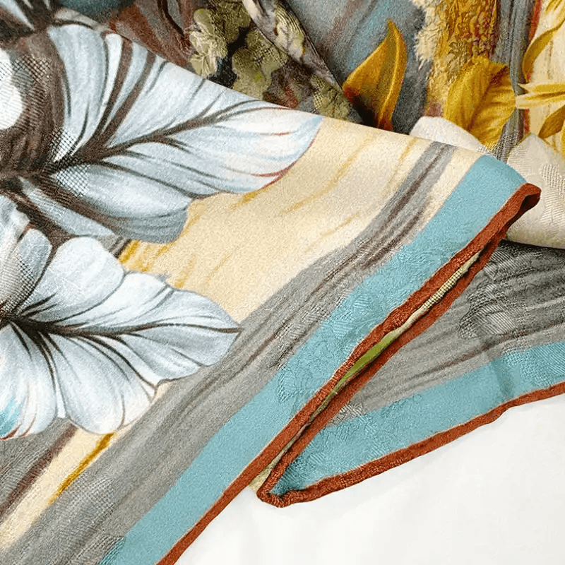 Mulberry Silk 14 Momme Square Scarf Boathouse 108x108 cm - Image 9