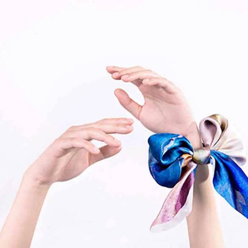 Mulberry Silk Resilience Square Silk Scarf Let Dreams Lead 53x53cm - Image 4