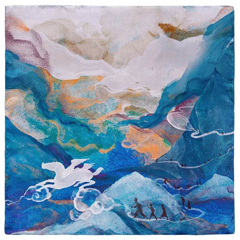 Mulberry Silk Resilience Square Silk Scarf Let Dreams Lead 53x53cm - Image 7