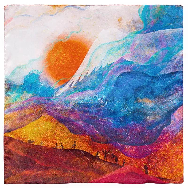 Mulberry Silk Resilience Square Silk Scarf Let Dreams Lead 53x53cm - Image 9