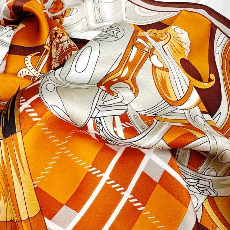 Mulberry Silk 14 Momme Silk Square Scarf 88x88 cm - Image 4