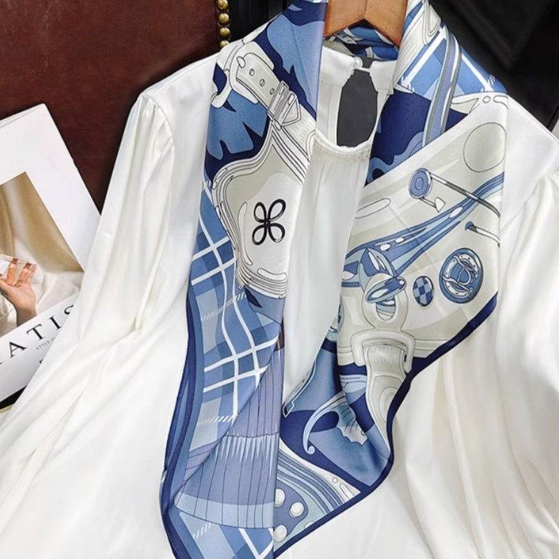 Mulberry Silk 14 Momme Silk Square Scarf 88x88 cm - Image 6