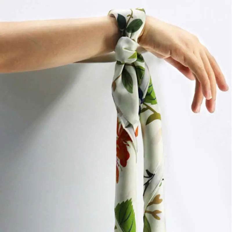 National Museum Floral Silk Square Scarf Four Seasons 53 x 53 cm - Image 3