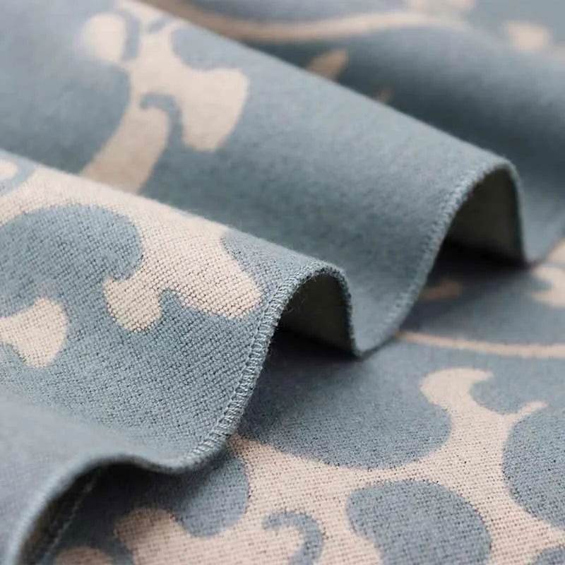 Luxurious Silk Velvet Autumn-Winter Scarf Cloud Pattern 30x180cm - Image 6