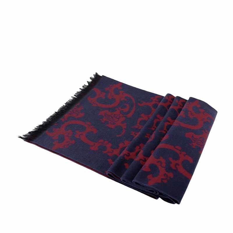 Luxurious Silk Velvet Autumn-Winter Scarf Cloud Pattern 30x180cm - Image 8
