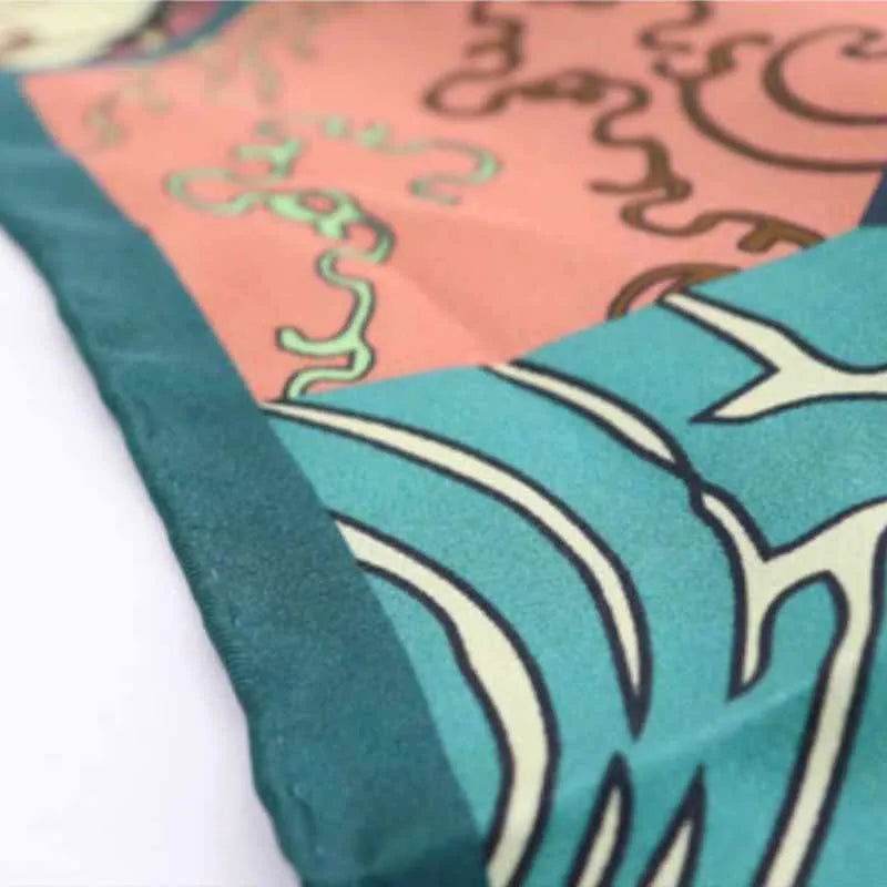 Vintage Silk and Wool Scarf Cloud Pattern 87x87cm & 100x100cm - Image 14