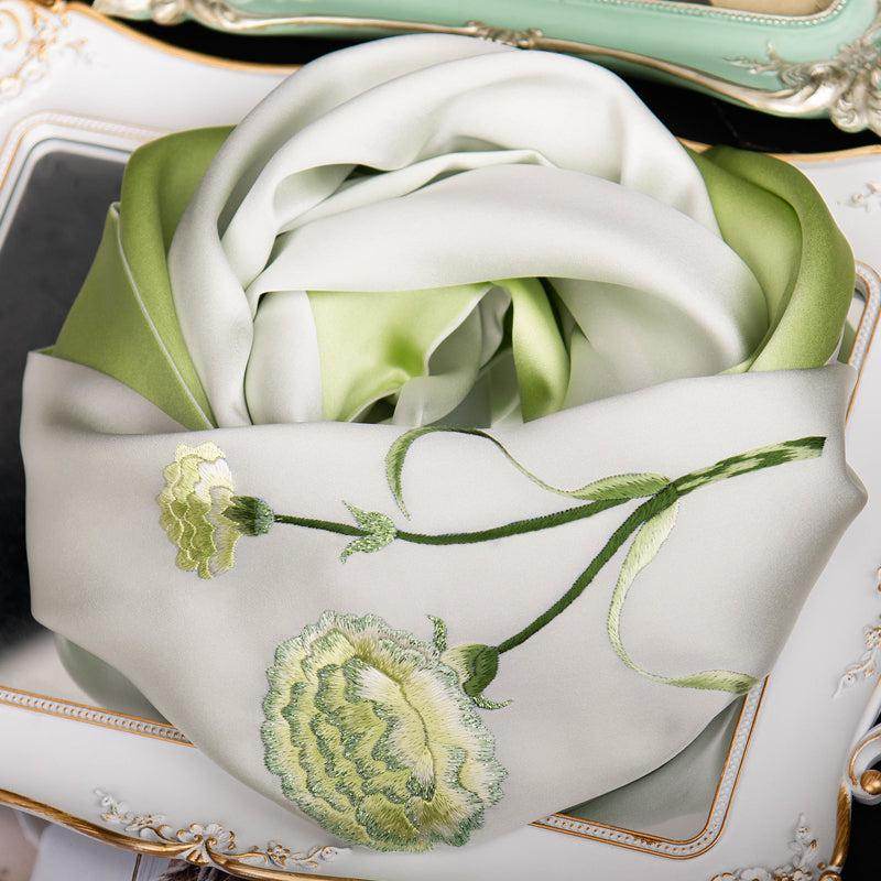 Handcrafted Suzhou Embroidery Silk Scarf 100% Mulberry Silk 155x35cm - Image 4