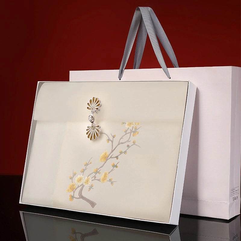 Handcrafted Su Embroidery 16 Momme Silk Scarf Shawl 190x65cm - Image 4