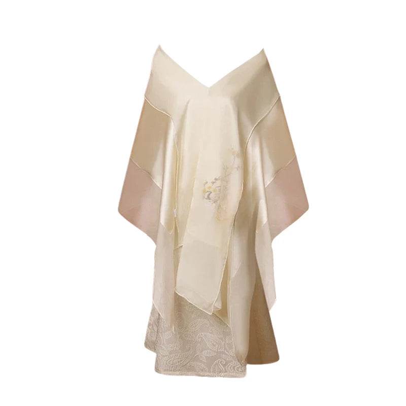 Handcrafted Su Embroidery 16 Momme Silk Scarf Shawl 190x65cm - Image 11