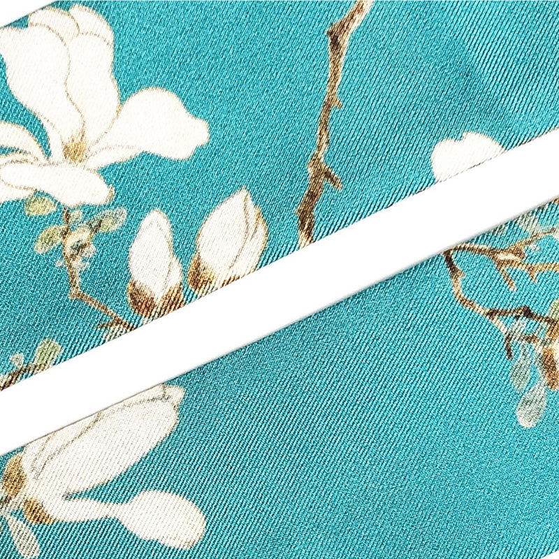 Mulberry Silk 16 Momme White Magnolia Silk Narrow Scarf 120x5cm - Image 5