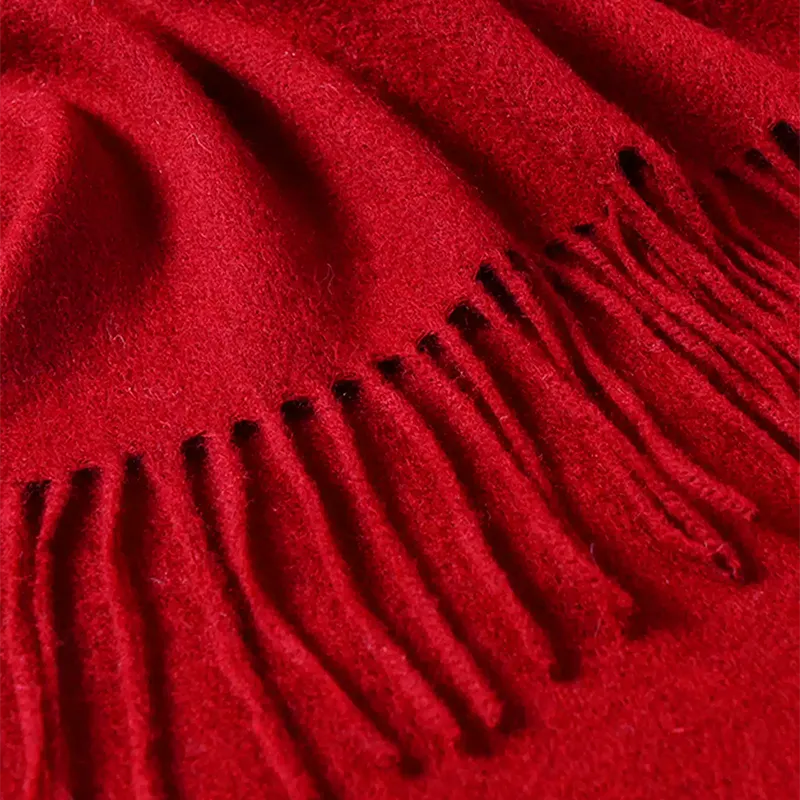 Embroidery Premium 100% Wool Cashmere Scarf Fortune Horse Pattern 180 x 30 cm - Image 8