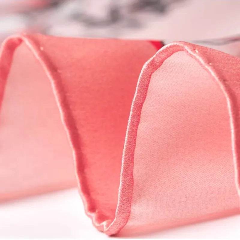 Mulberry Silk 16 Momme Square Scarf Magnolia Blossom Design 68 x 68 Cm - Image 10