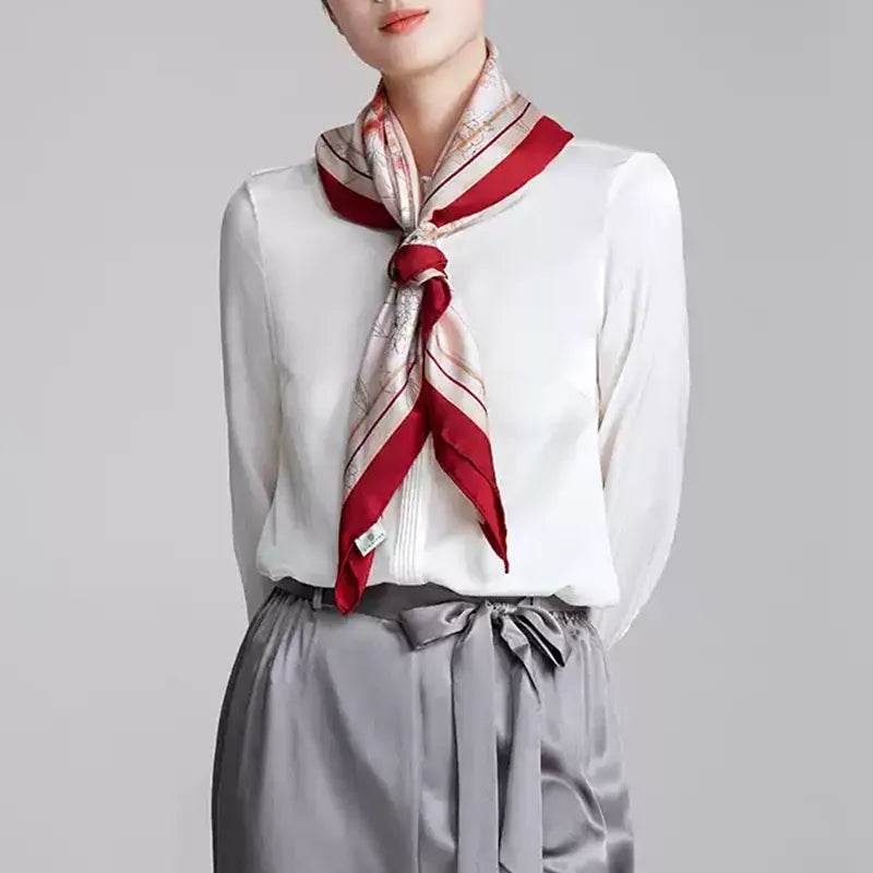 Mulberry Silk Imperial Peony Silk Square Scarf 90 x 90 Cm - Image 3