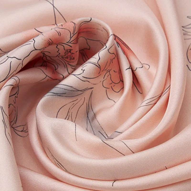 Mulberry Silk Imperial Peony Silk Square Scarf 90 x 90 Cm - Image 7